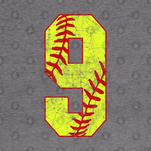 Fastpitch Softball Number 9 #9 Softball Shirt Jersey Uniform Favorite Player Biggest Fan by TeeCreations